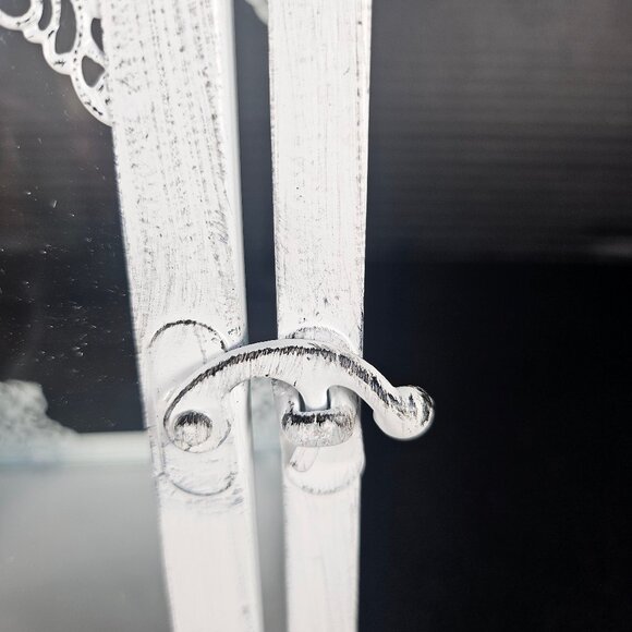 Ophelia & Co. 14 Inch Vintage White Metal Hanging Lantern With Clear Glass - Picture 11 of 11